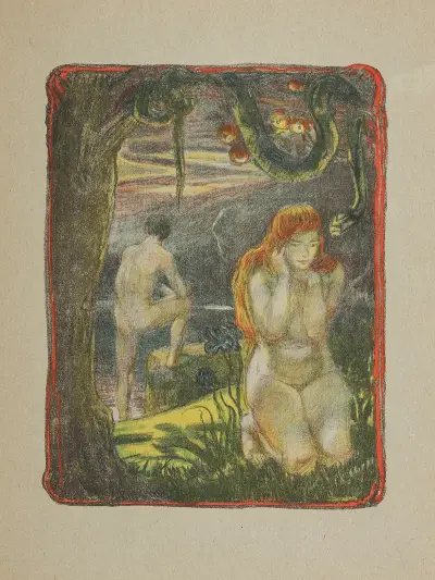 Adam and Eve, 1897 – nr 2 av Ludwig von Hofmann