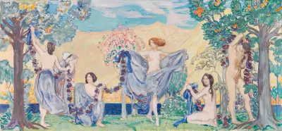 Kränzewinden av Ludwig von Hofmann