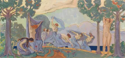 Dansande med slöja av Ludwig von Hofmann