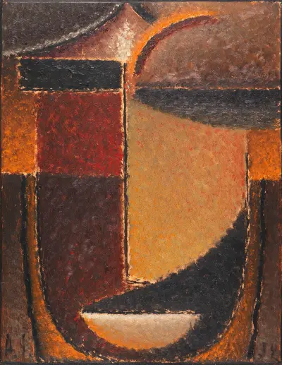 Abstrakter Kopf; Orient – Verhaltene Glut av Alexej von Jawlensky