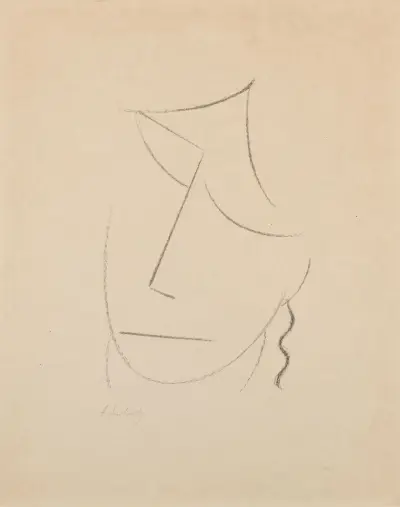 Kopf V av Alexej von Jawlensky