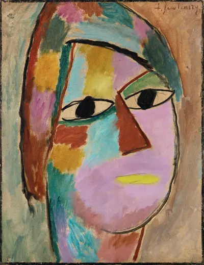 Mystical head av Alexej von Jawlensky