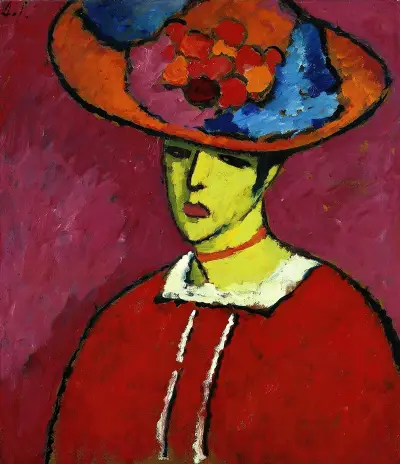 Schokko With Wide-Brimmed Hat av Alexej von Jawlensky