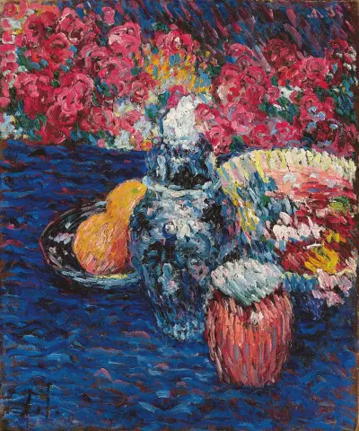 Stilleben mit Blumen und Früchten av Alexej von Jawlensky