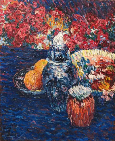 Stillleben mit Blumen und Früchten av Alexej von Jawlensky