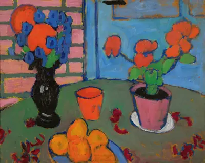 Stillleben Mit Blumen Und Orangen (Still-Life With Flowers And Oranges) av Alexej von Jawlensky