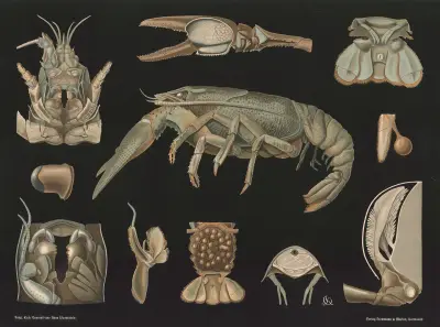 Kräfta (Astacus fluviatilis) av Gottlieb von Koch