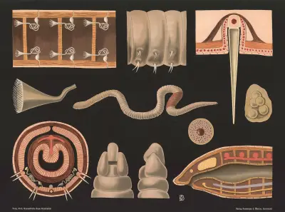Daggmask (Lumbricus terrestris) av Gottlieb von Koch