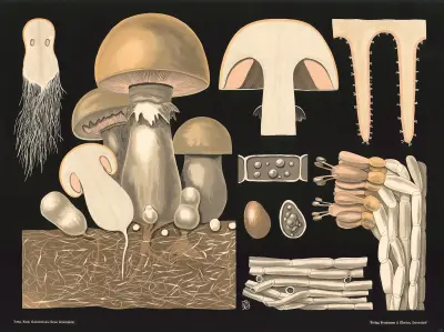 Mushroom (Agaricus campestris) av Gottlieb von Koch