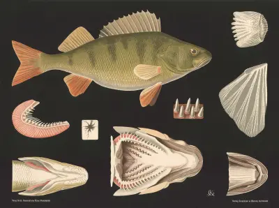 Perch (Perca fluviatilis) av Gottlieb von Koch