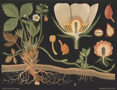 Wild strawberry (Fragaria vesca) av Gottlieb von Koch