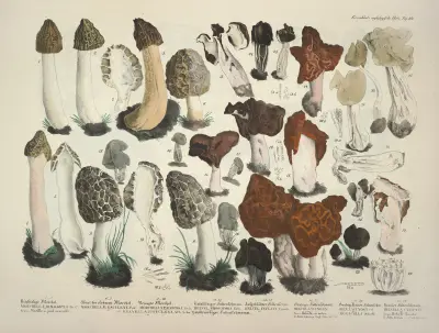 Naturgetreue Abblidungen und Beschreibungen der essbaren, schädlichen und verdächtigen Schwämme Pl.19 av Julius Vincenz von Krombholz