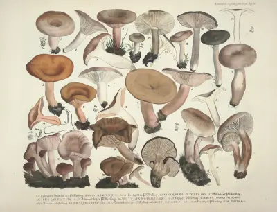 Naturgetreue Abblidungen und Beschreibungen der essbaren, schädlichen und verdächtigen Schwämme Pl.40 av Julius Vincenz von Krombholz