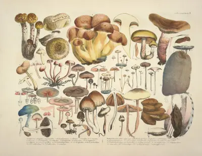 Naturgetreue Abblidungen und Beschreibungen der essbaren, schädlichen und verdächtigen Schwämme Pl.03 av Julius Vincenz von Krombholz