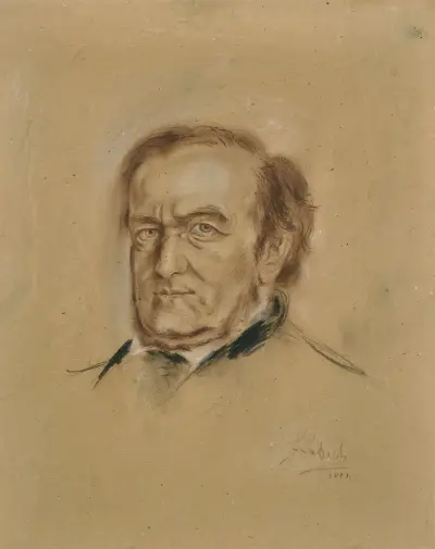 Porträttbyst av Richard Wagner (1813–1883) av Franz von Lenbach