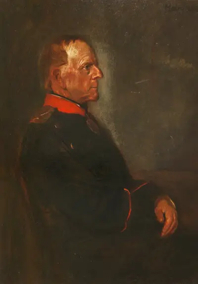 Porträt Helmut Graf von Moltke av Franz von Lenbach