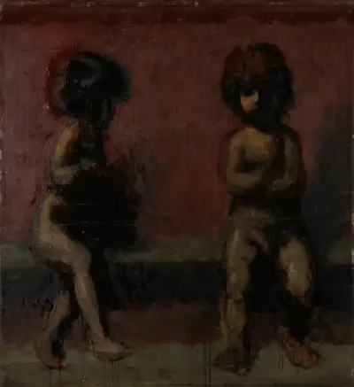 Two Putti av Hans Von Marées