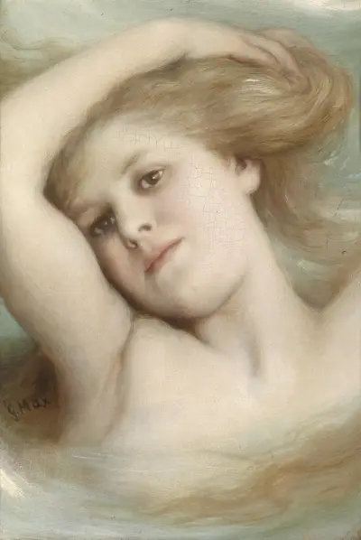 Kopf eines träumenden Mädchens von Gabriel von Max