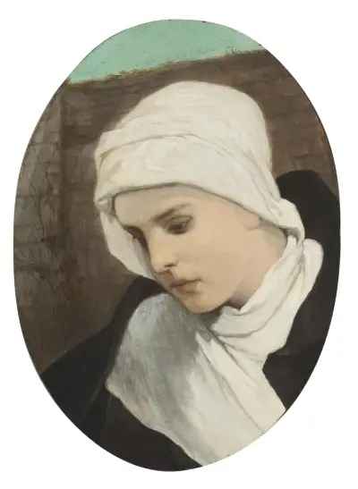 Studienkopf VI av Gabriel von Max