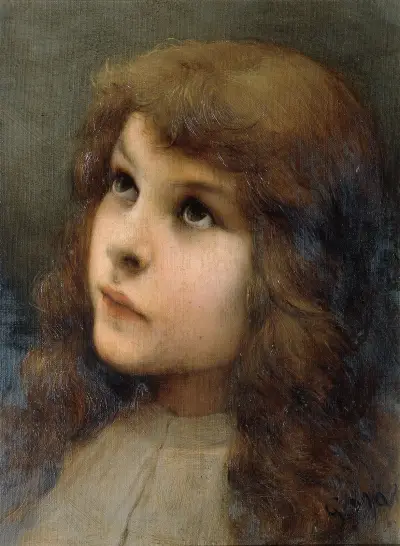 Studienkopf av Gabriel von Max