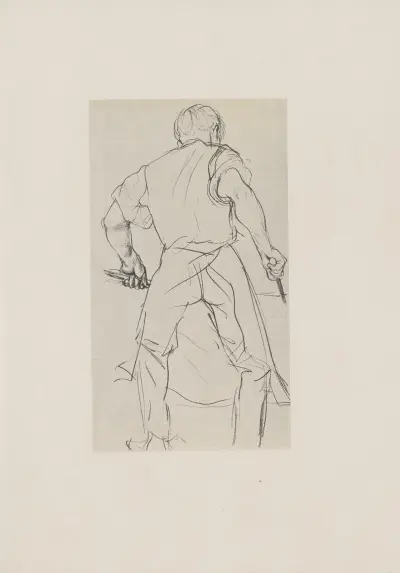 Arbeiter aus einer Schmiede, 1872 av Adolph von Menzel