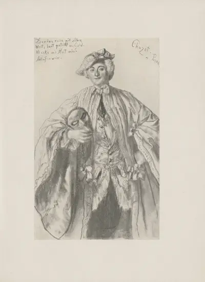 Chasot mit Maske (um 1845), Adolph von Menzel