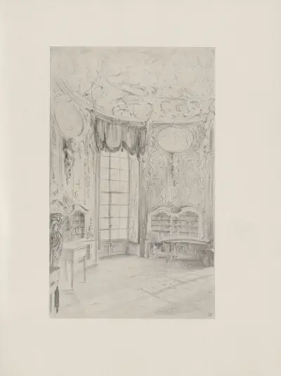 Das Arbeitszimmer Friedrichs d. Gr. in Sanssouci (1840) av Adolph von Menzel