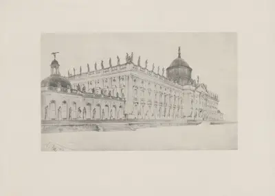 Das Neue Palais in Potsdam, 1842 av Adolph von Menzel