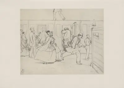 Eisenbahnaufenthalt (60er Jahre) av Adolph von Menzel