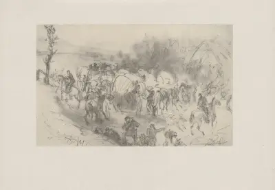 Feldlager (60er Jahre) av Adolph von Menzel