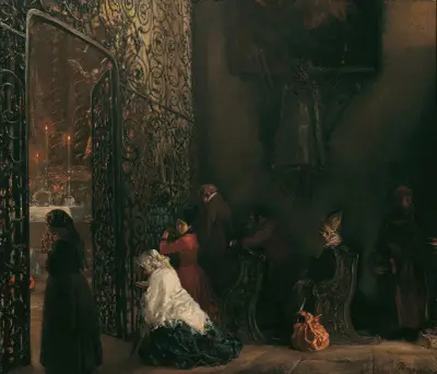Frühmesse av Adolph von Menzel