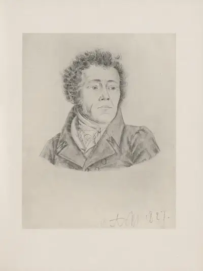 Herrenbildnis, 1827 av Adolph von Menzel