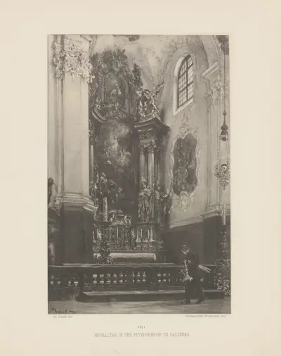 Hochaltar in der Peterskirche zu Salzburg av Adolph von Menzel