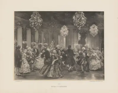 Hofball in Rheinsberg av Adolph von Menzel