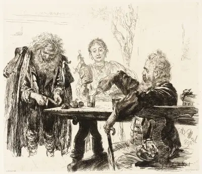 Italian Tavern Scene av Adolph von Menzel