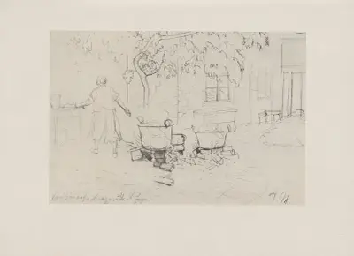 Königinhof, Lazarettsuppe (1866) av Adolph von Menzel