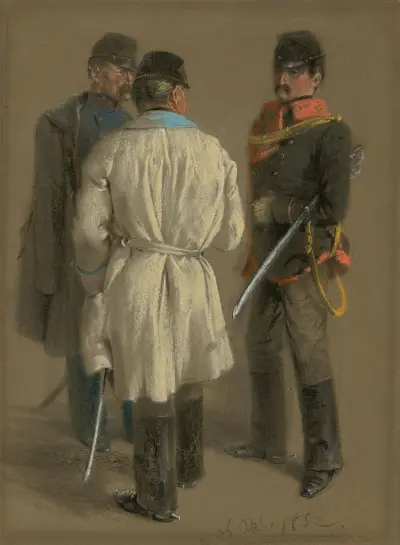 Österreichische Offiziere av Adolph von Menzel