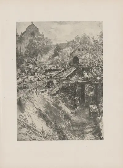 Platz vor einer Holzschneidemühle, 1892 av Adolph von Menzel