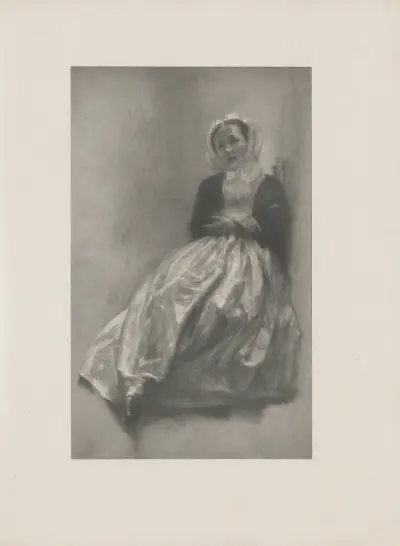 Sitzende junge Dame, 1845, Adolph von Menzel