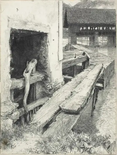 Sluice av Adolph von Menzel