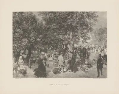 Sonntag im Tuileriengarten av Adolph von Menzel