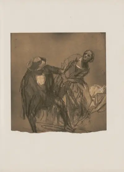 Studie zur Lithographie ‘Don Juan’ (1859) av Adolph von Menzel