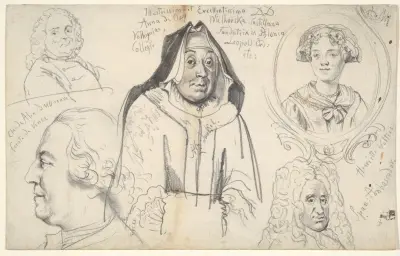 Study of Heads av Adolph von Menzel