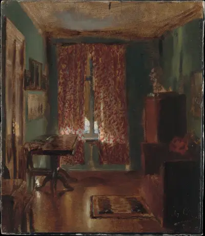 The Artist’s Sitting Room in Ritterstrasse av Adolph von Menzel