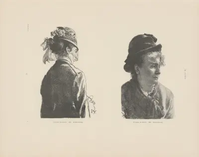 Weibliche Modellstudie, 1879; Weibliche Modellstudie av Adolph von Menzel