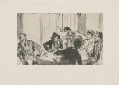 Wirtshausszene (80 er Jahre) av Adolph von Menzel
