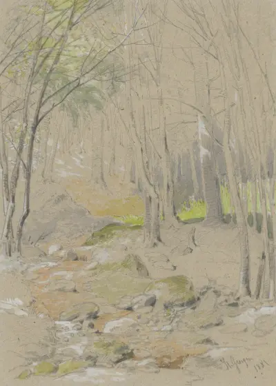 Forest Stream av Friedrich Carl von Scheidlin