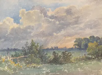 Landscape during Sunset av Friedrich Carl von Scheidlin