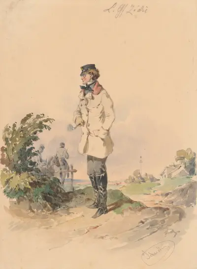 Lieutenant Count Zichy av Friedrich Carl von Scheidlin