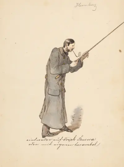Man in a Long Military Coat with a Stick av Friedrich Carl von Scheidlin